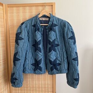 FREE PEOPLE Black Quinn Quilted Jacket S